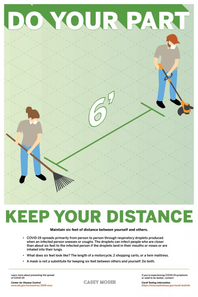 Keep Your Distance COVID Workplace Safety Poster